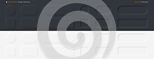 Neomorphic buttons set. Neomorphism design elements for websites, mobile application, social network and other UI. Vector photo
